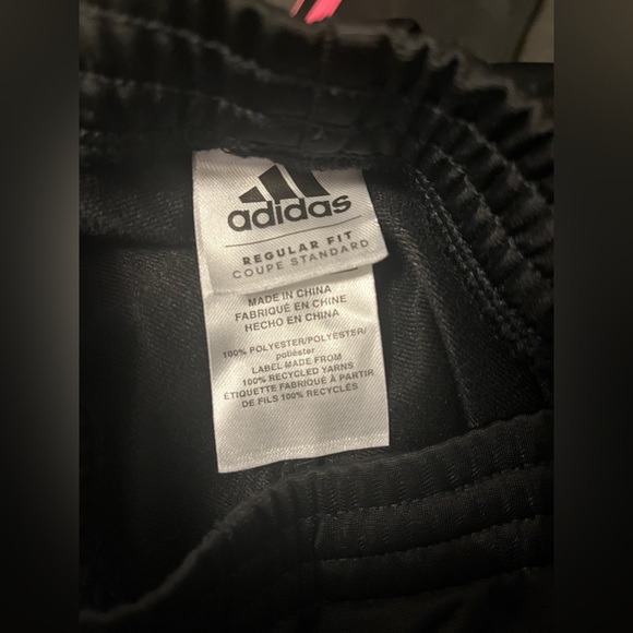 Adidas girls joggers black with pink triple stripe size 6x - Picture 5 of 5
